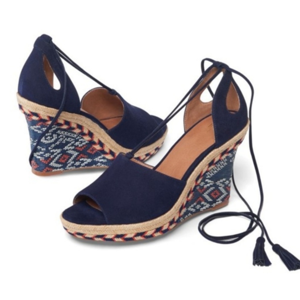 CAbi Isla Navy Blue Wedge
